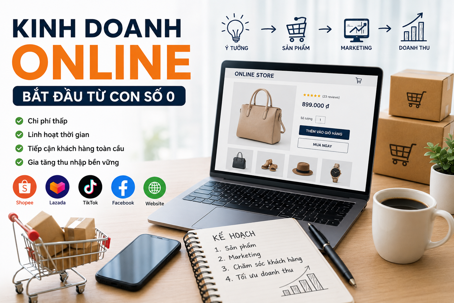 Kinh Doanh Online 2026: Hướng Dẫn Toàn Diện Từ Con Số 0 Đến Thu Nhập Bền Vững