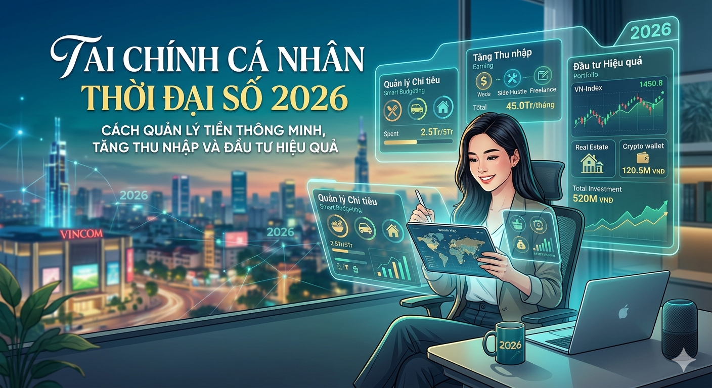 Tài Chính Cá Nhân Thời Đại Số 2026: Cách Quản Lý Tiền Thông Minh, Tăng Thu Nhập Và Đầu Tư Hiệu Quả